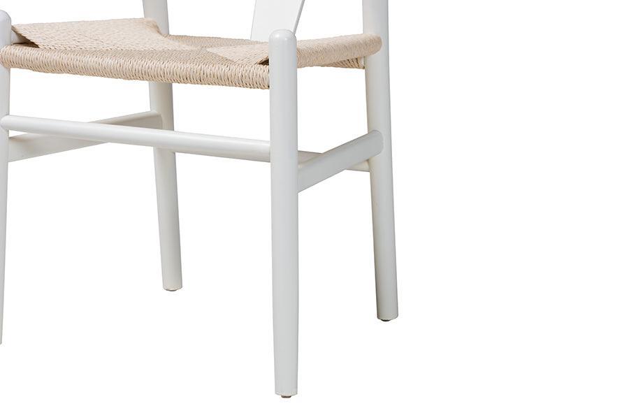 Paxton Modern White Finished Wood 2-Piece Dining Chair Set FredCo