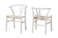 Paxton Modern White Finished Wood 2-Piece Dining Chair Set FredCo