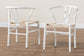 Paxton Modern White Finished Wood 2-Piece Dining Chair Set FredCo