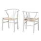 Paxton Modern White Finished Wood 2-Piece Dining Chair Set FredCo