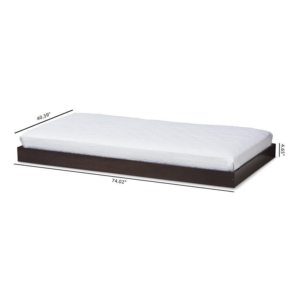 Payton Modern and Contemporary Dark Brown-Finished Twin Trundle FredCo