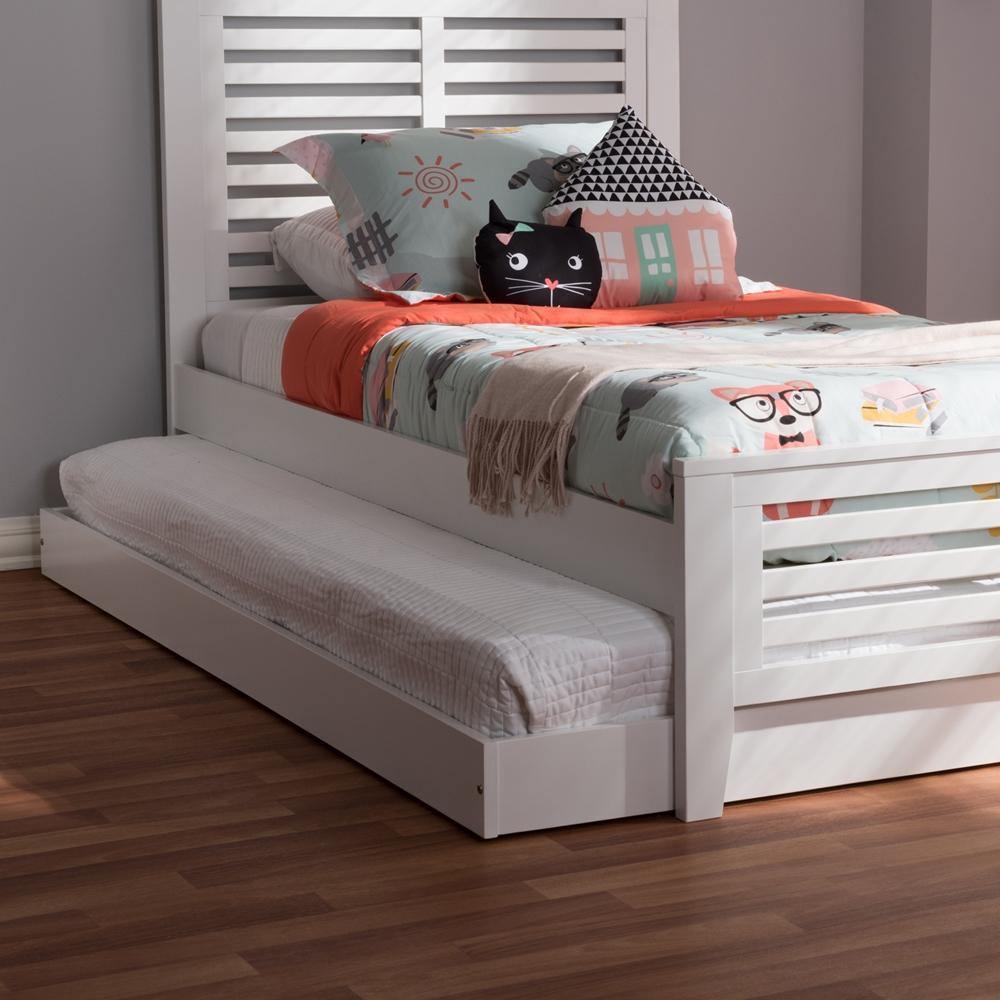 Payton Modern and Contemporary White-Finished Twin Trundle FredCo