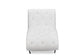 Pease Contemporary White Faux Leather Upholstered Crystal Button Tufted Chaise Lounge One (1) Chaise FredCo