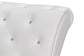 Pease Contemporary White Faux Leather Upholstered Crystal Button Tufted Chaise Lounge One (1) Chaise FredCo