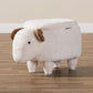 Pecora Contemporary Wool Upholstered Sheep Storage Ottoman FredCo