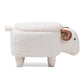 Pecora Contemporary Wool Upholstered Sheep Storage Ottoman FredCo
