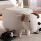 Pecora Contemporary Wool Upholstered Sheep Storage Ottoman FredCo