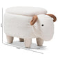 Pecora Contemporary Wool Upholstered Sheep Storage Ottoman FredCo