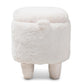 Pecora Contemporary Wool Upholstered Sheep Storage Ottoman FredCo