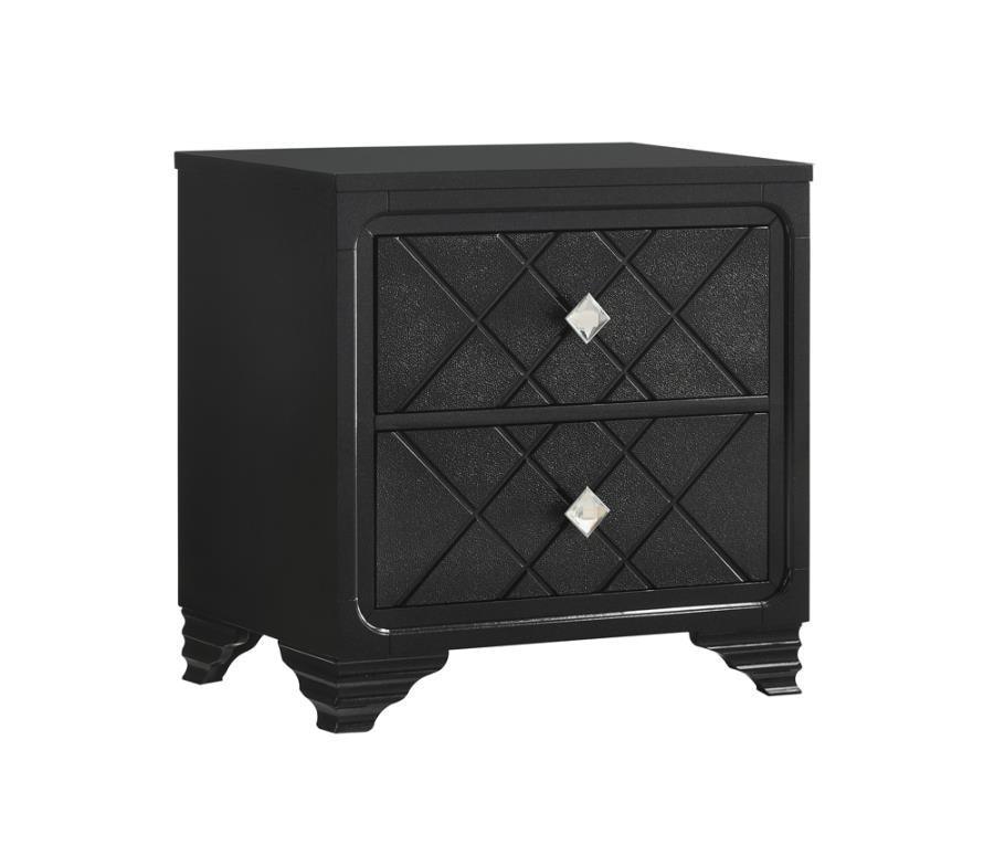 Penelope 2-drawer Nightstand Black 223572 Coaster FredCo
