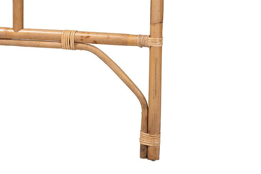 Perenna Modern Bohemian Natural Rattan Queen Size Standalone Headboard FredCo