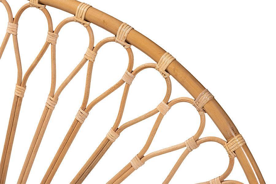 Perenna Modern Bohemian Natural Rattan Queen Size Standalone Headboard FredCo