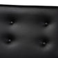 Perris Mid-Century Modern Black Faux Leather Upholstered Walnut Finished Wood 3-Piece Living Room Set FredCo
