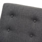 Perris Mid-Century Modern Dark Grey Fabric Upholstered Walnut Wood Lounge Chair FredCo