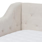 Perry Modern and Contemporary Light Beige Fabric Daybed with Trundle FredCo