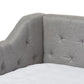 Perry Modern and Contemporary Light Grey Fabric Daybed with Trundle FredCo