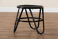 Pertessa Modern Bohemian Black Finished Rattan End Table FredCo
