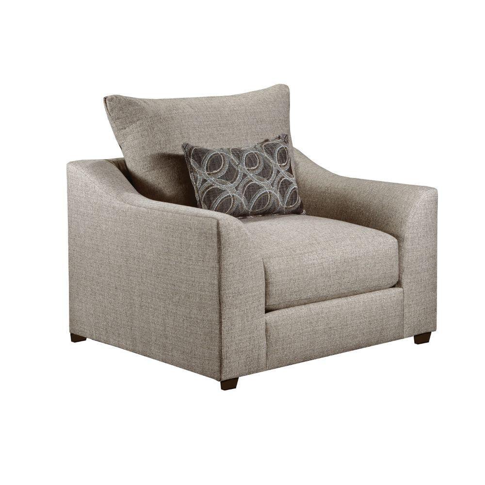 Petillia Chair (w/Pillow) Sandstone Fabric FredCo