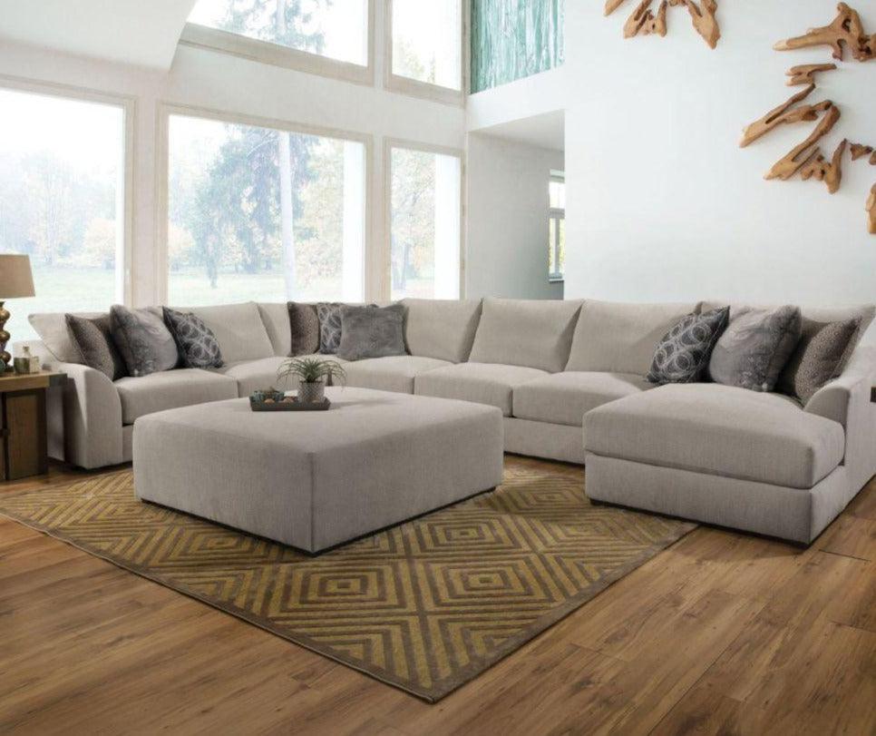 Petillia Modular - Armless Loveseat Sandstone Fabric FredCo