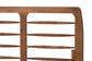 Petra Mid-Century Modern Ash Walnut Finished Wood King Size Platform Bed FredCo
