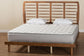 Petra Mid-Century Modern Ash Walnut Finished Wood King Size Platform Bed FredCo