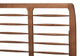 Petra Mid-Century Modern Ash Walnut Finished Wood Queen Size Platform Bed FredCo