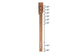 Petra Mid-Century Modern Ash Walnut Finished Wood Queen Size Platform Bed FredCo