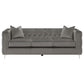 Phoebe 2-piece Tufted Tuxedo Arms Living Room Set Urban Bronze 509881-S2 Coaster FredCo