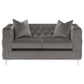 Phoebe 2-piece Tufted Tuxedo Arms Living Room Set Urban Bronze 509881-S2 Coaster FredCo