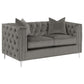 Phoebe 2-piece Tufted Tuxedo Arms Living Room Set Urban Bronze 509881-S2 Coaster FredCo