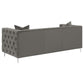 Phoebe 2-piece Tufted Tuxedo Arms Living Room Set Urban Bronze 509881-S2 Coaster FredCo
