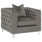 Phoebe 3-piece Tufted Tuxedo Arms Living Room Set Urban Bronze 509881-S3 Coaster FredCo