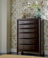 Phoenix 6-drawer Chest Deep Cappuccino 200415 Coaster FredCo