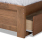Piera Modern and Contemporary Transitional Ash Walnut Brown Finished Wood King Size 3-Drawer Platform Storage Bed FredCo