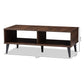 Pierre Mid-Century Modern Brown and Dark Grey Finished Wood Coffee Table FredCo