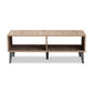 Pierre Mid-Century Modern Oak and Light Grey Finished Wood Coffee Table FredCo