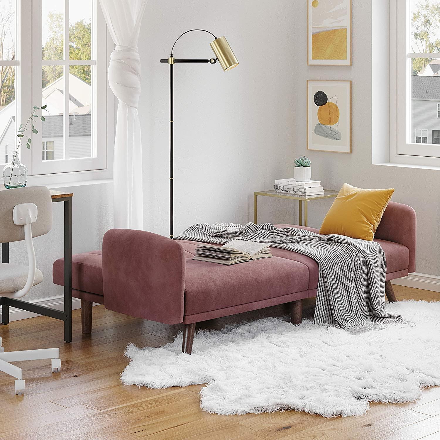 Pink Sofa with Split Back for 2 People FredCo