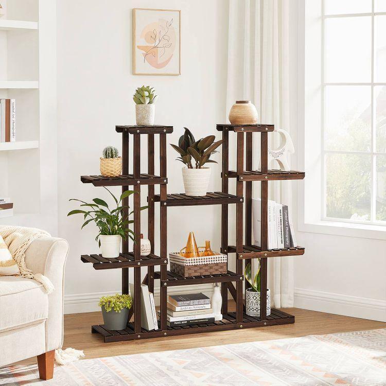 Plant Stand Rustic Dark Brown FredCo