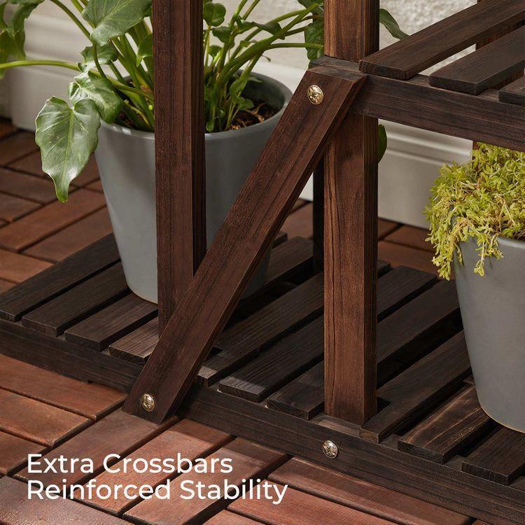 Plant Stand Rustic Dark Brown FredCo