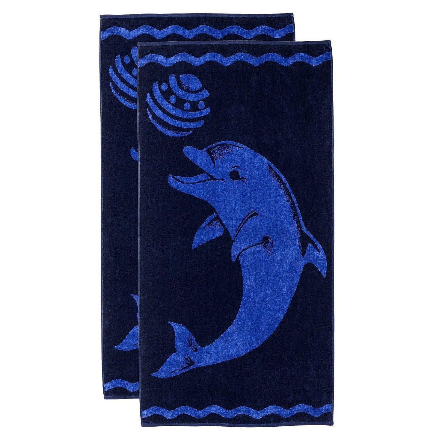 Playing Dolphin 100% Combed CottonOversized Beach Towel FredCo