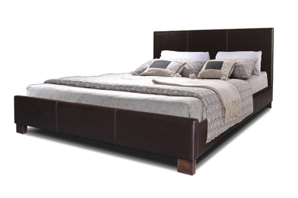 Pless Dark Brown Modern Bed - Queen Size FredCo