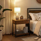 Plug-in Series End Table, USB, Rustic Walnut FredCo