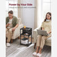 Plug-in Series Side Table, USB 22” Black FredCo
