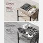 Plug-in Series Side Table, USB Ports Greige FredCo