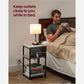 Plug-in Series Side Table, USB Ports Greige FredCo