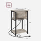 Plug-in Series Side Table, USB Ports Greige FredCo