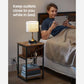 Plug-in Series Side Table, USB, Rustic Brown FredCo