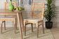 Poltak Modern Bohemian Natural Brown Rattan 2-Piece Dining Chair Set FredCo