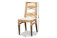Poltak Modern Bohemian Natural Brown Rattan 2-Piece Dining Chair Set FredCo