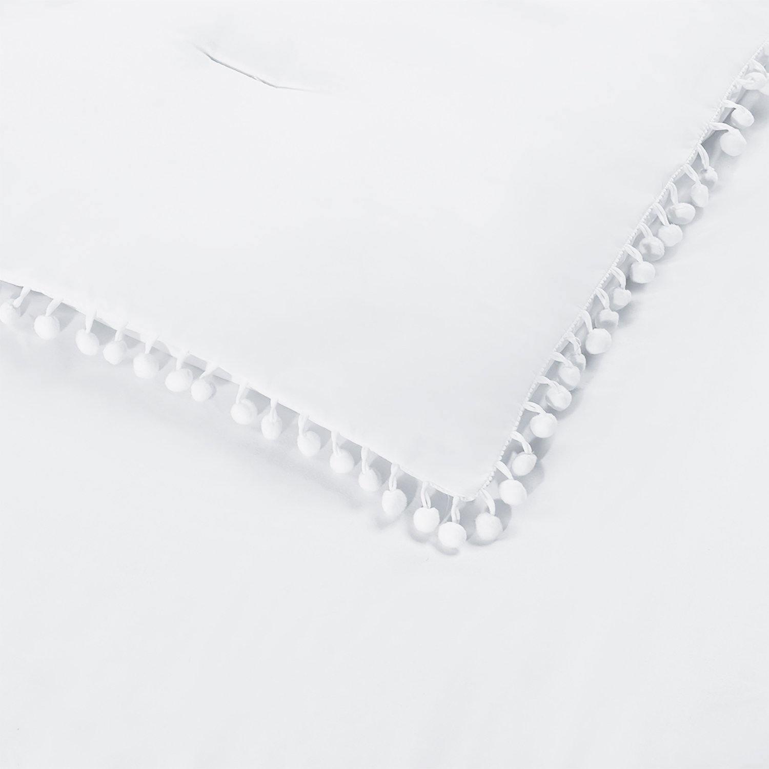 Pom Microfiber Down Alternative Embroidered Comforter Pillow Sham Set FredCo